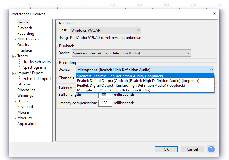 Audacity Setup