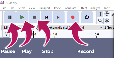 Audacity Toolbar