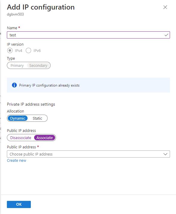 Azure - Additional Public IP