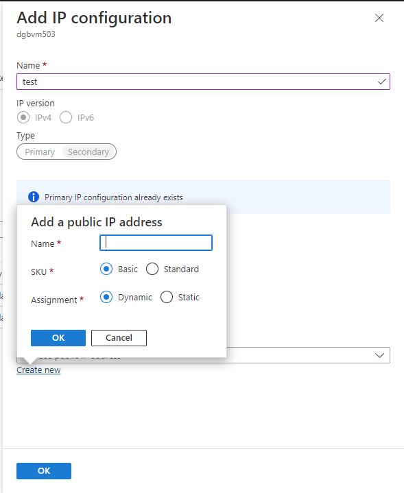 Azure - Public IP Configuration