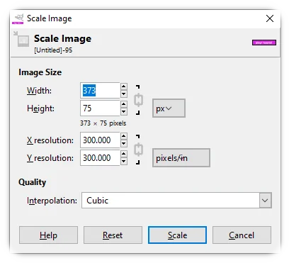 GIMP - Scale Image